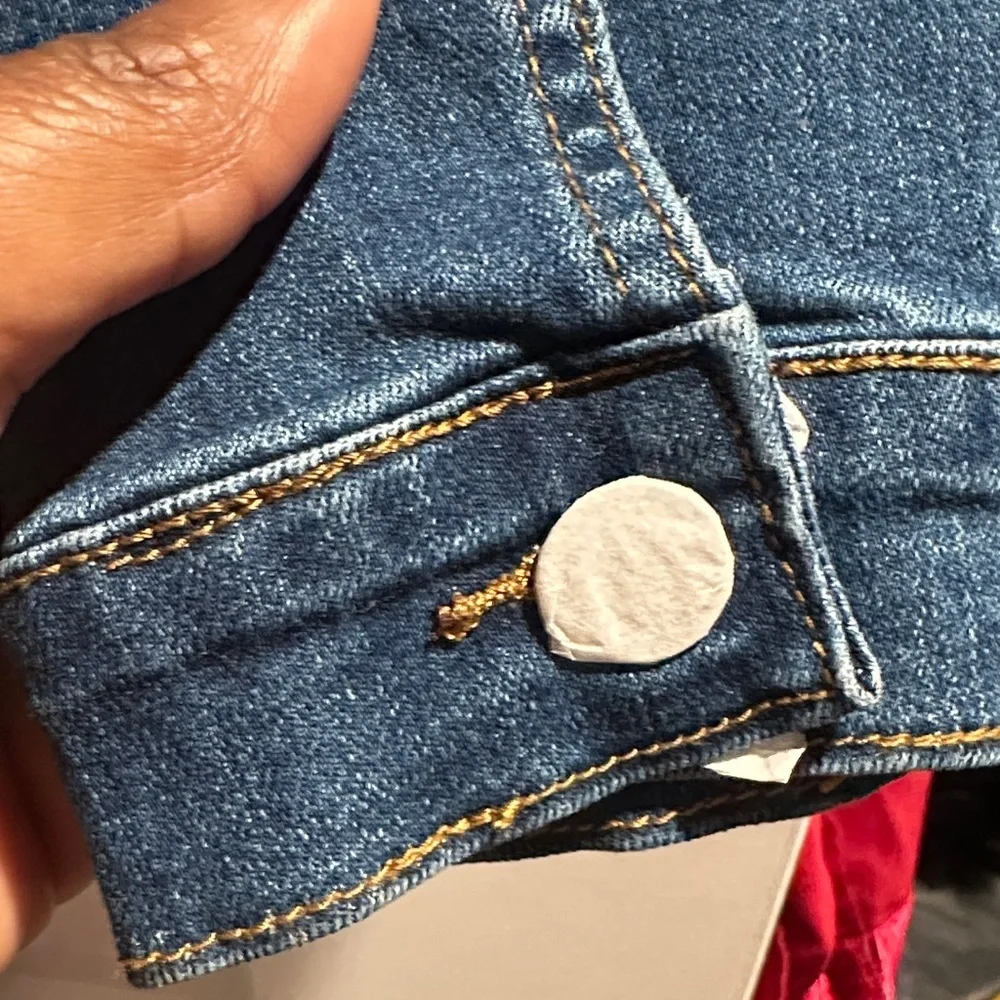 Stretchy Brand New Blue Denim Jumpsuit - Picture 5 of 6